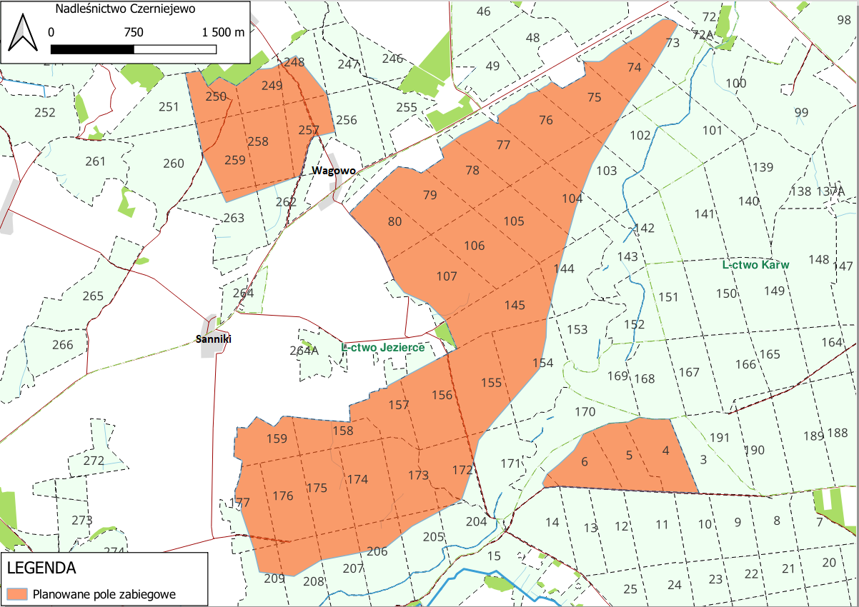 Mapa zabiegu - szczegółowa